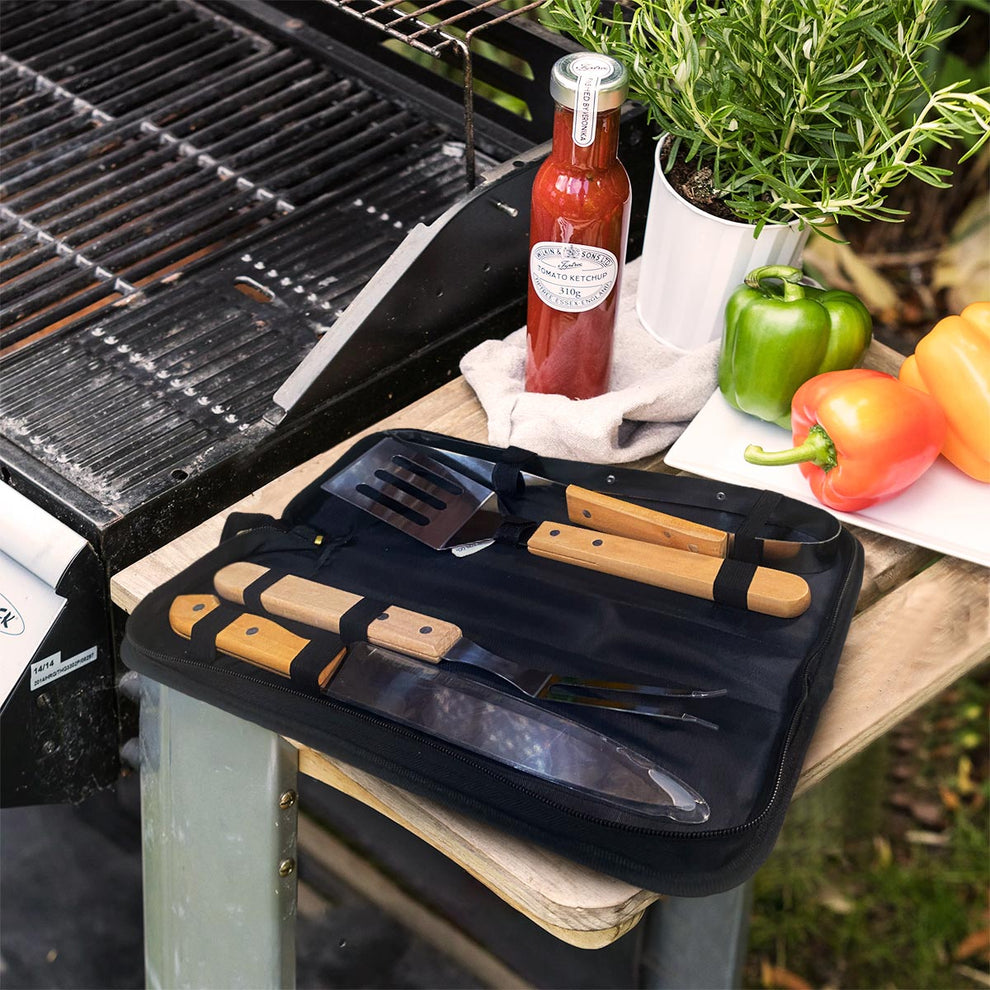 Kit Para Asados Parrillada Barbecue Con Estuche