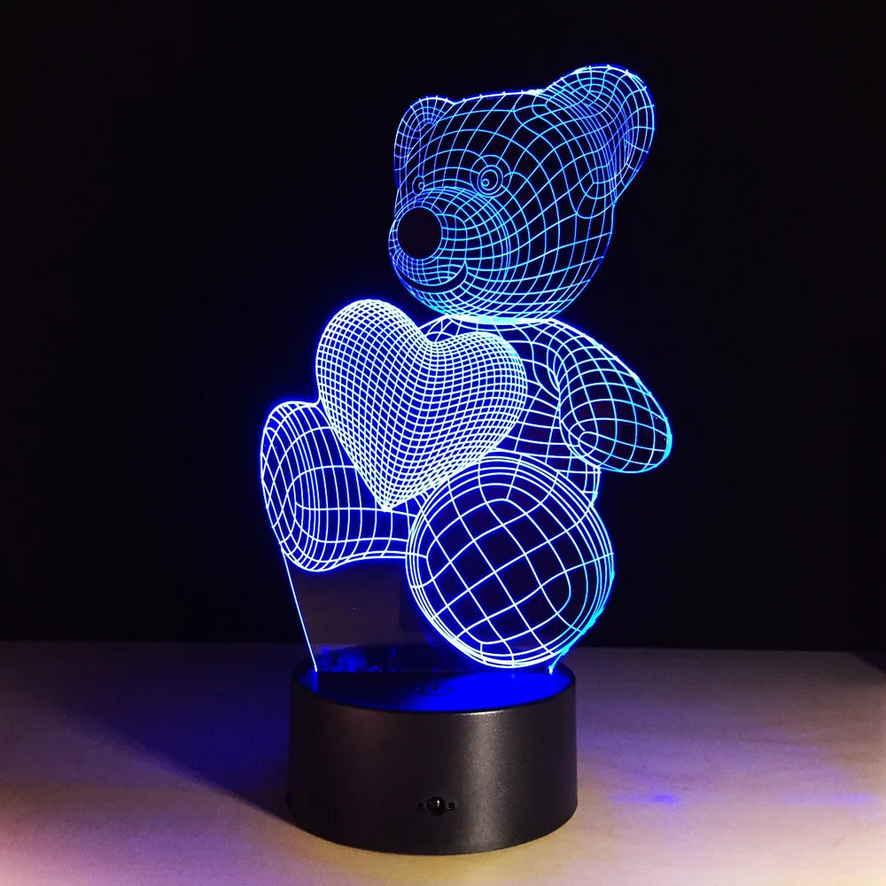 LAMPARA LED DECORATIVA EN ACRÍLICO OSO