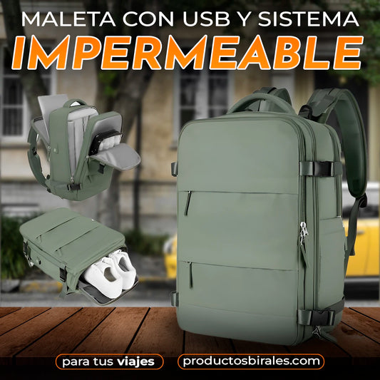 MALETA IMPERMEABLE CON USB