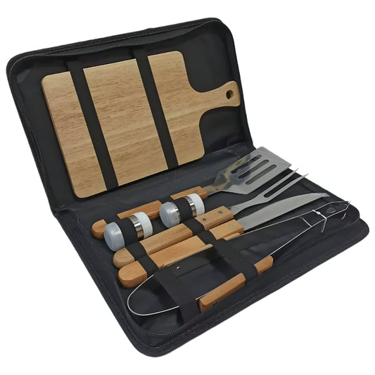 Kit Para Asados Parrillada Barbecue Con Estuche