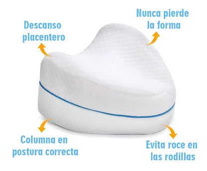 Almohada Para Piernas Rodillas Cojín Ortopédico Ergonómico Color Blanco