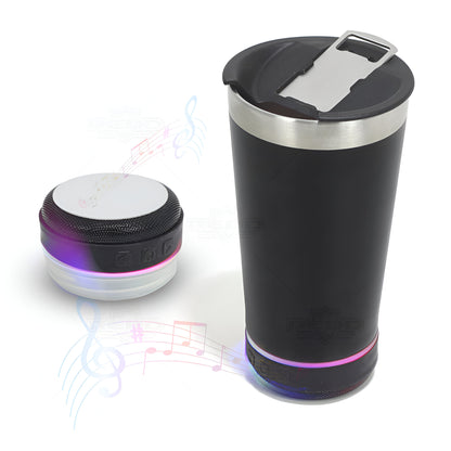 VASO CERVECERO PARLANTE BLUETOOTH ACERO INOXIDABLE 480ML